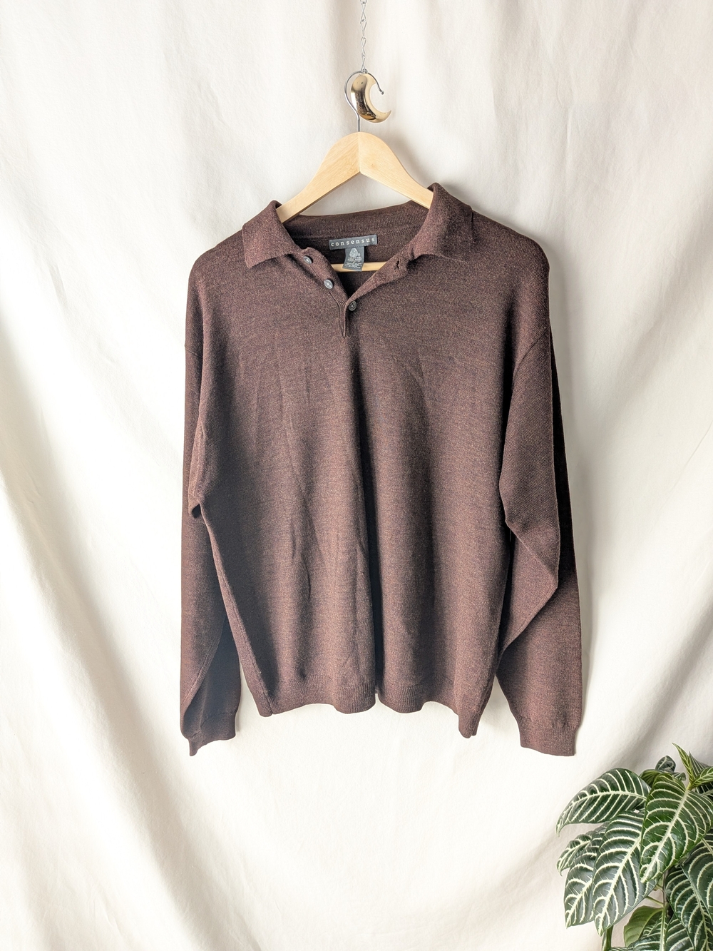 Consensus 100% Extra Fine Merino Wool Polo Sweater